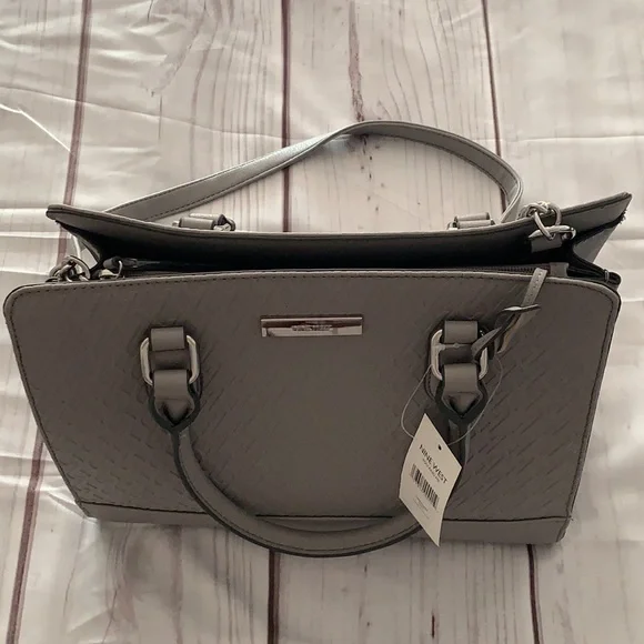 NWT Nine West "You and Me" Gray Handbag/Shoulder Bag - Picture 2 of 14